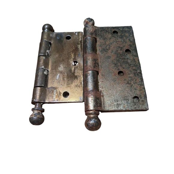 Vintage porshlen and brass door knobs. With hardware. - Picture 10 of 13